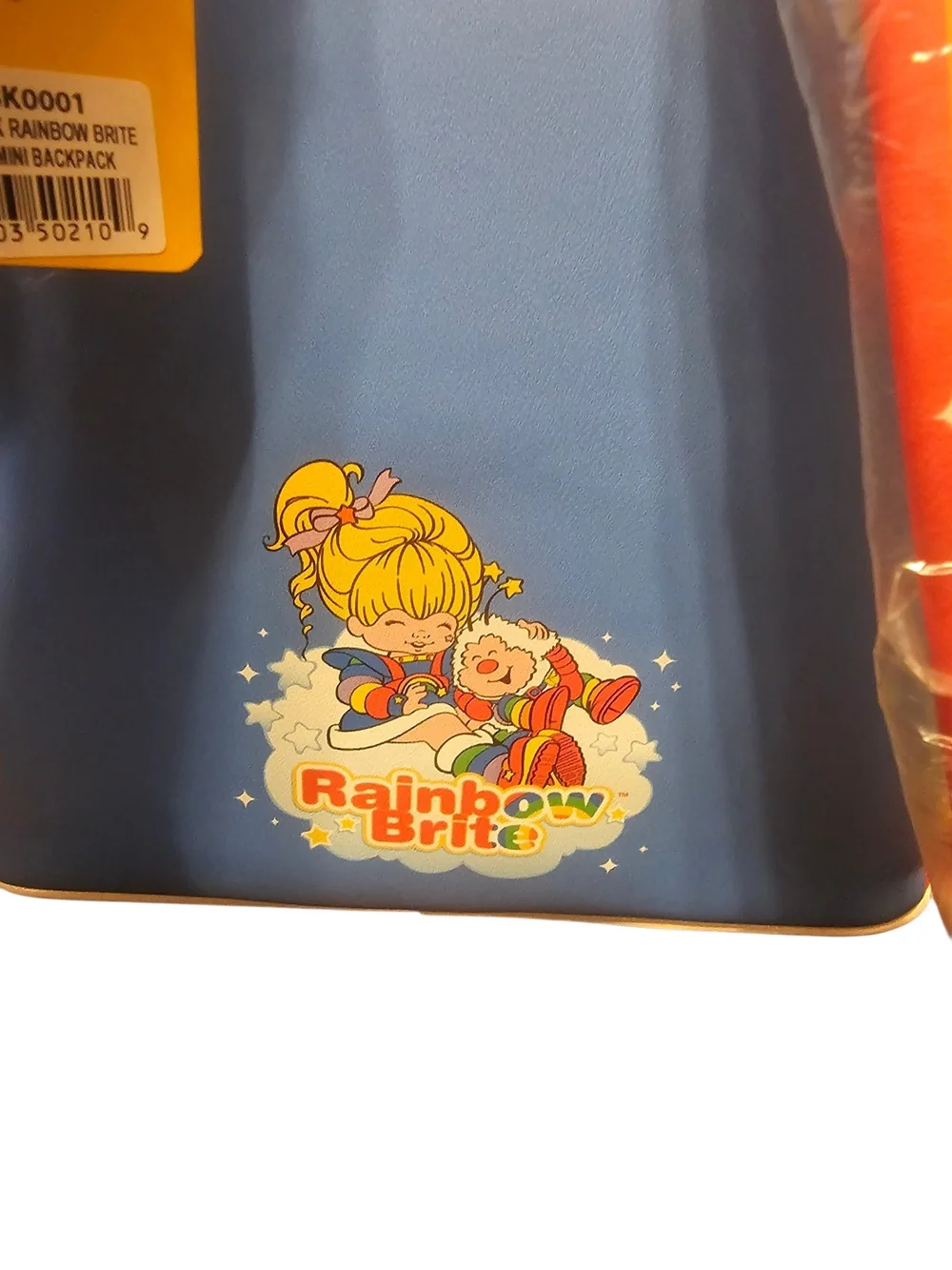 Loungefly Rainbow Brite Yellow Character Kids Backpack with Multicolor Accents